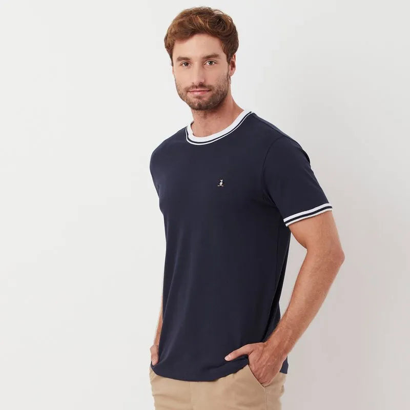 Camiseta Piquet Marinho Original Penguin