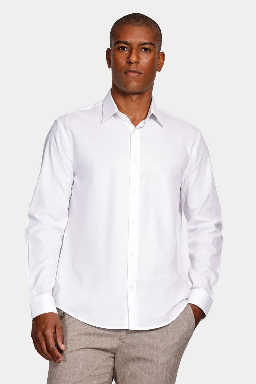 Camisa Manga Longa Cosmo Slim Algodão Egípcio Maquinetado