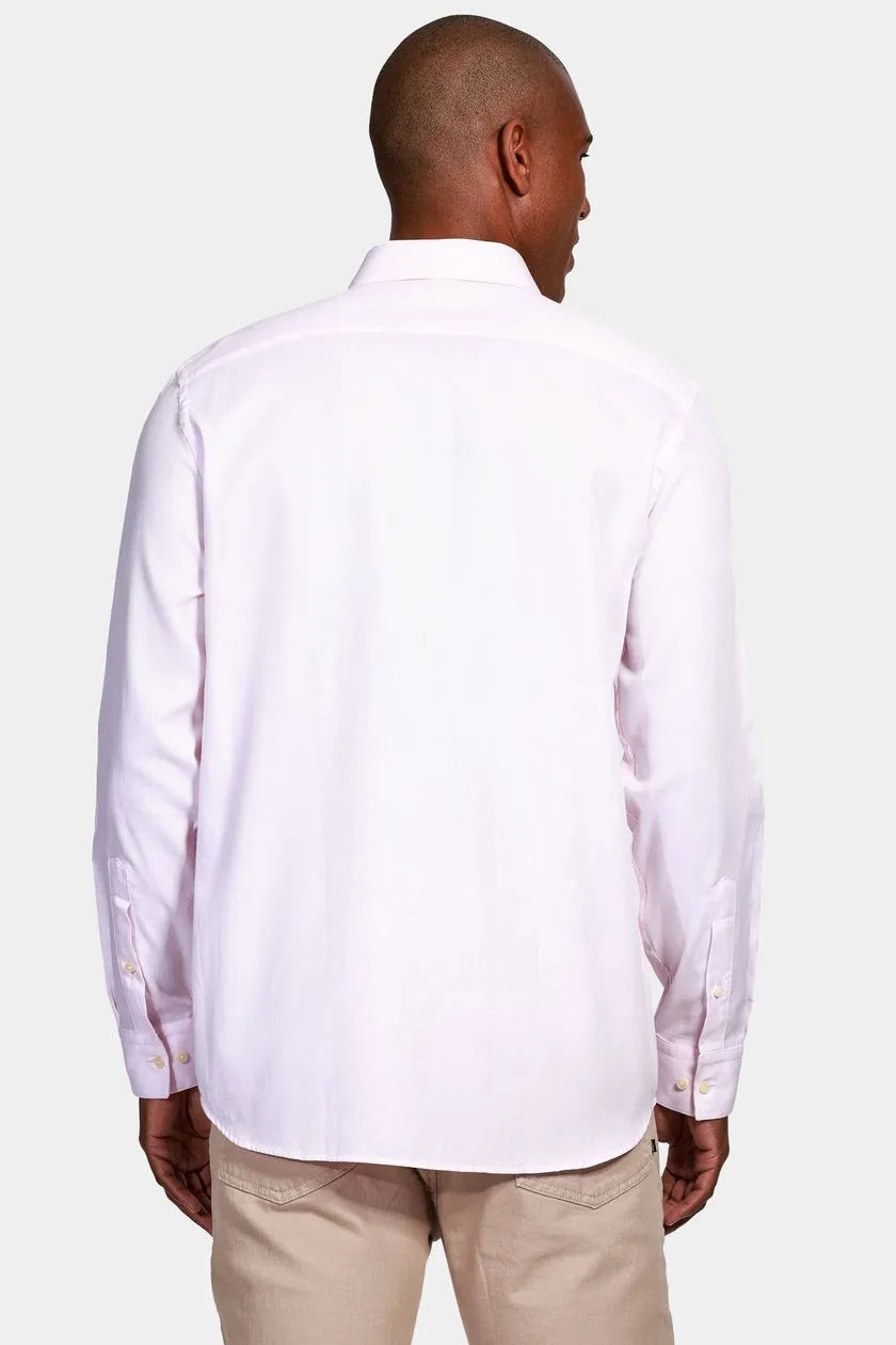 Camisa Manga Longa Cosmo Regular Maquineta Pontilhada Rosa