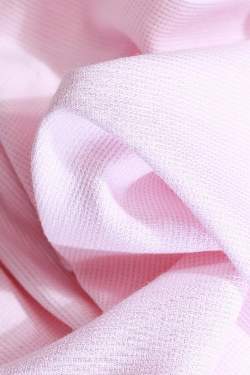 Camisa Manga Longa Cosmo Regular Maquineta Pontilhada Rosa