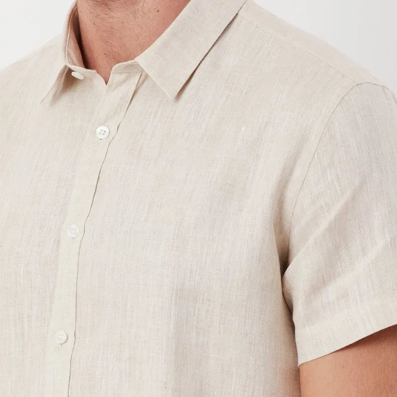 Camisa Linho Lisa Areia Original Penguin