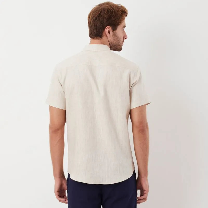 Camisa Linho Lisa Areia Original Penguin