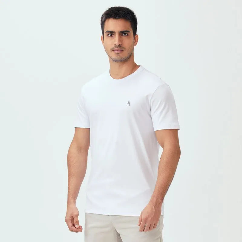 Camiseta Pima Peruano Patch Branca Original Penguin