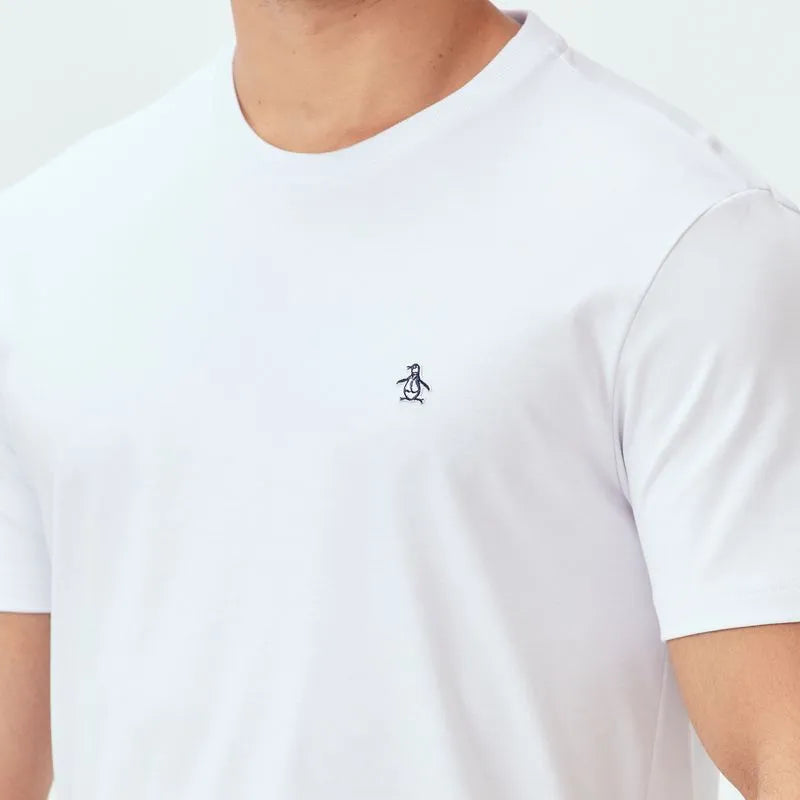 Camiseta Pima Peruano Patch Branca Original Penguin