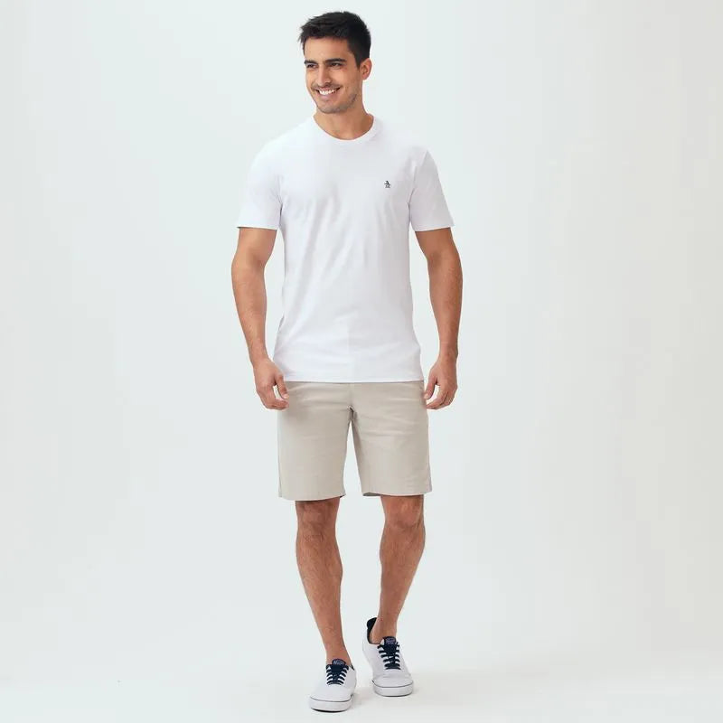 Camiseta Pima Peruano Patch Branca Original Penguin