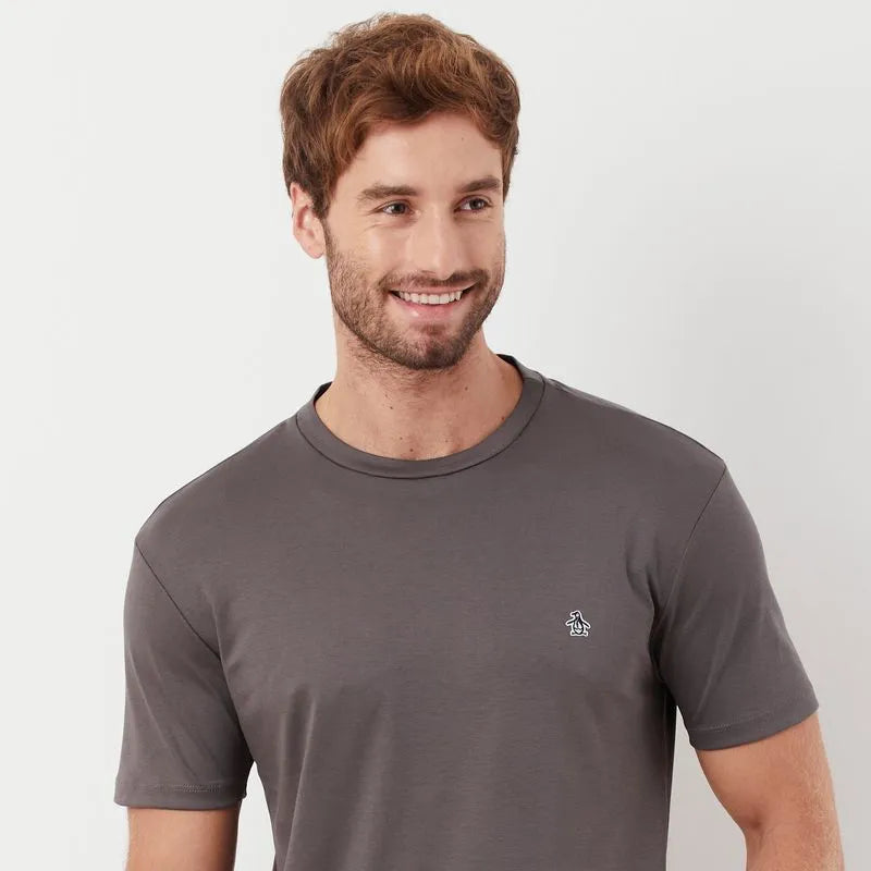 Camiseta Pima Peruano Patch Chumbo Original Penguin