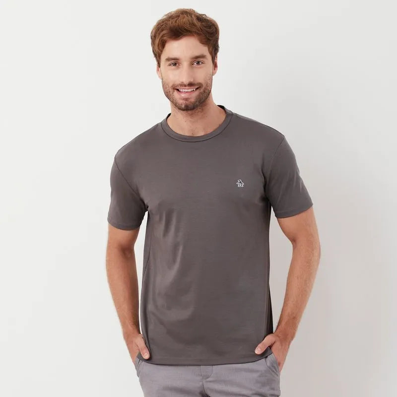 Camiseta Pima Peruano Patch Chumbo Original Penguin