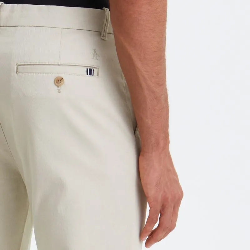 Calça Chino de Sarja Areia Original Penguin