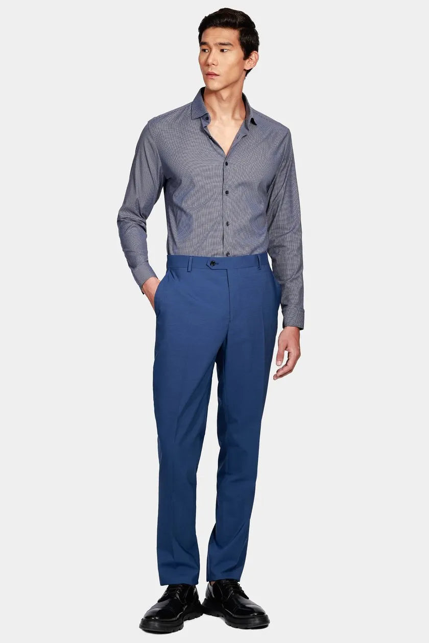 Camisa Manga Longa Cosmo Slim Tech Flex Marinho