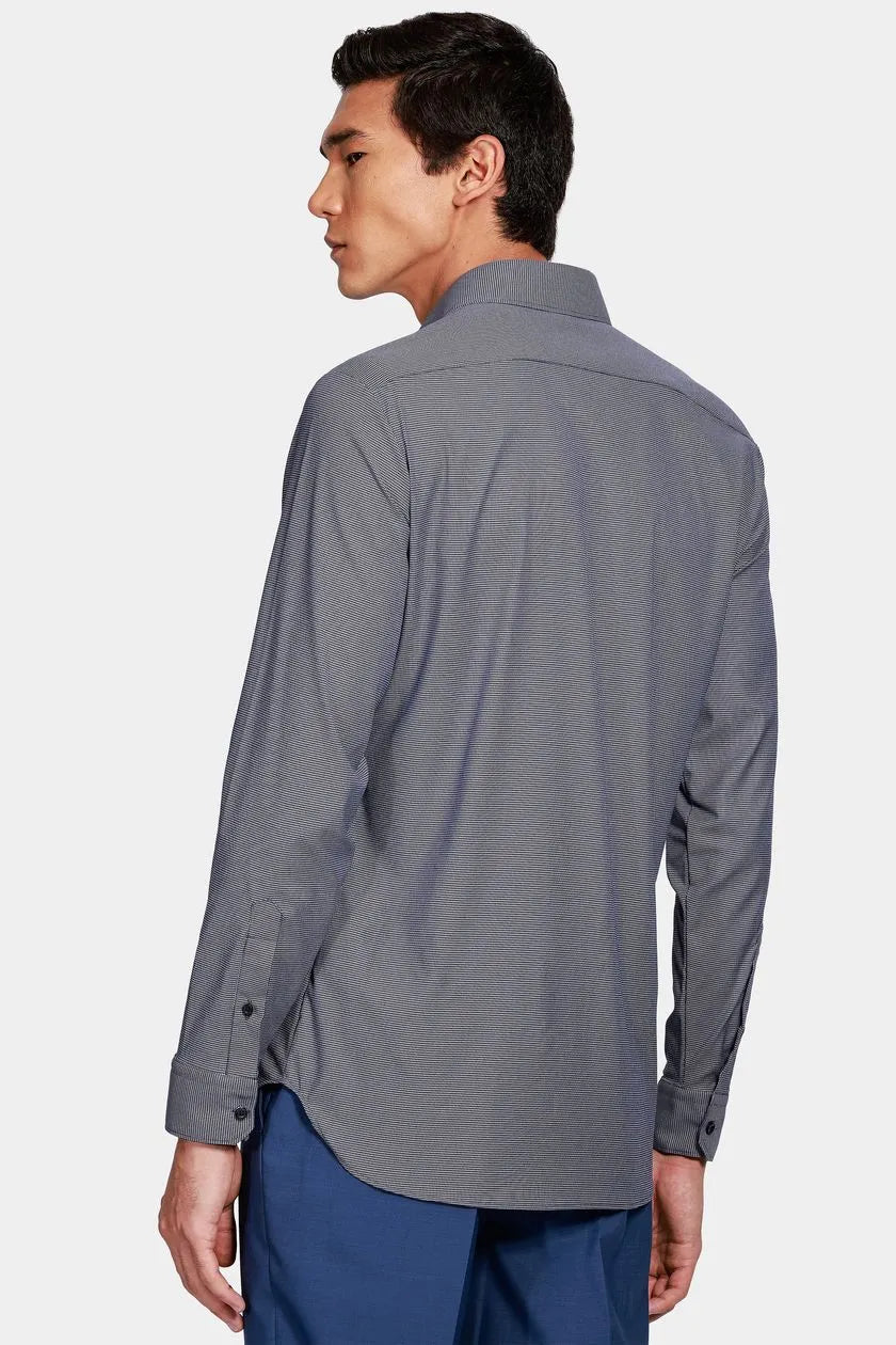 Camisa Manga Longa Cosmo Slim Tech Flex Marinho