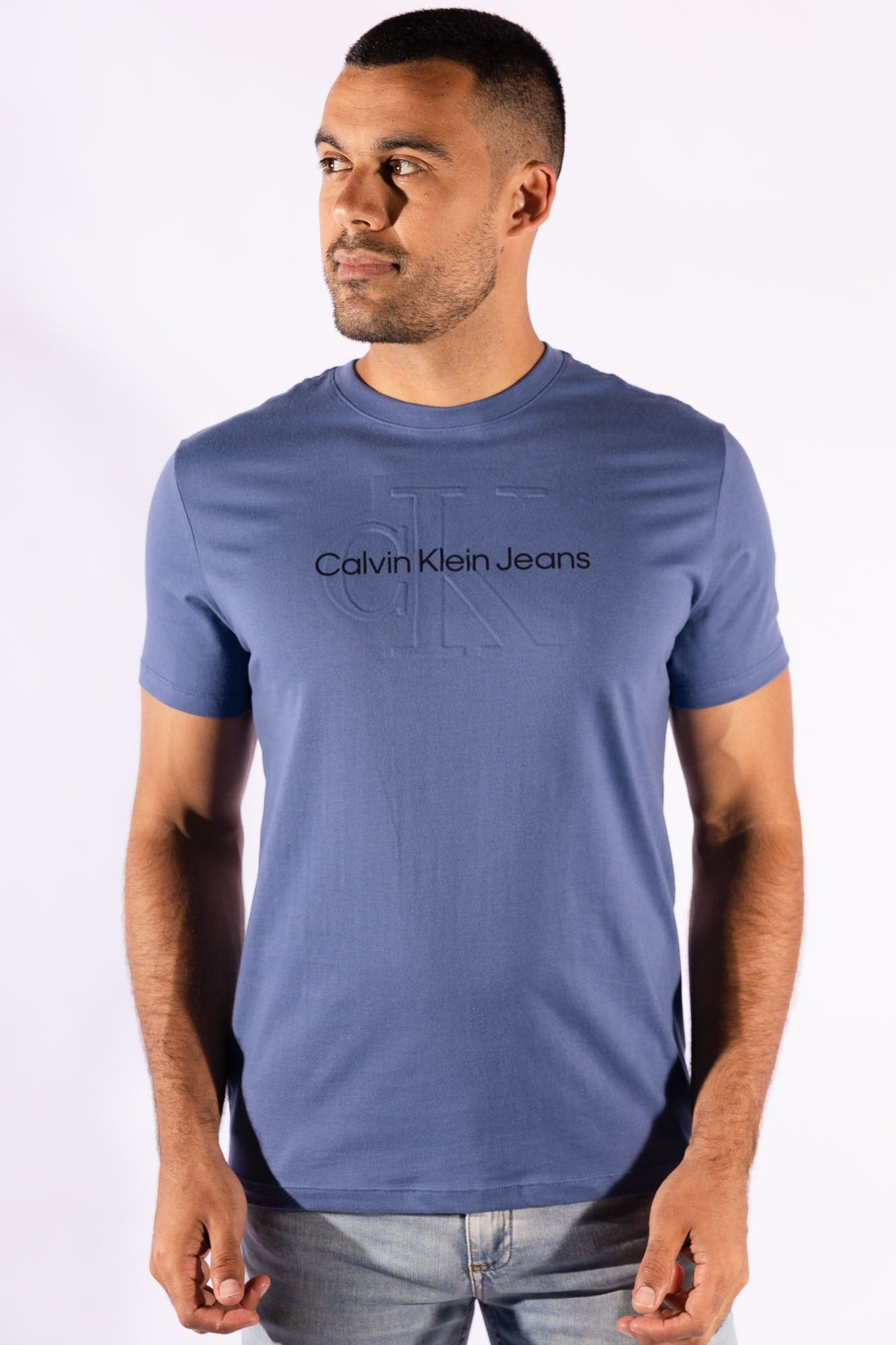 Calvin Klein Camisa Poplin Slim Fitted azul - Esdemarca Loja moda