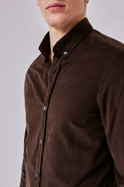 Camisa Veludo Chocolate Oficina Reserva