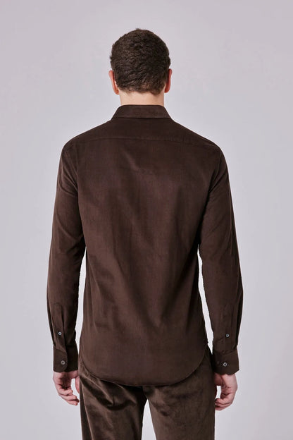 Camisa Veludo Chocolate Oficina Reserva