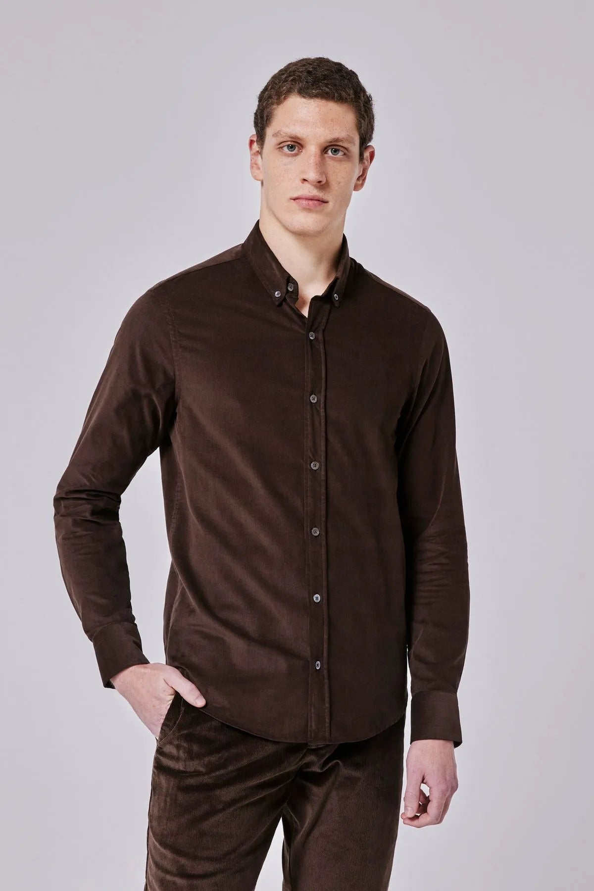 Camisa Veludo Chocolate Oficina Reserva