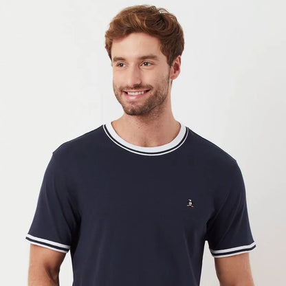 Camiseta Piquet Marinho Original Penguin