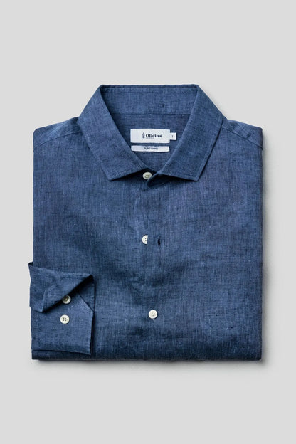 Camisa Roma Linho Oficina Reserva Azul Indigo