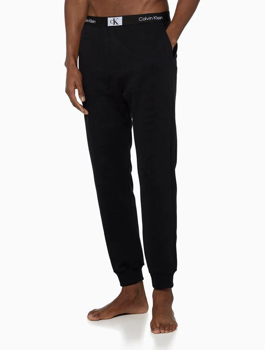 Calça Jogger Masculina Moletom 1996 Lounge Preto Calvin Klein