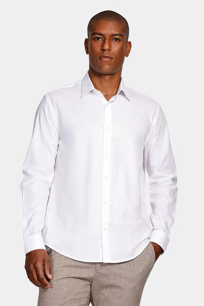 Camisa Manga Longa Cosmo Slim Algodão Egípcio Maquinetado