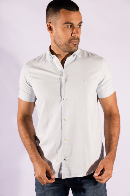 Camisa MC Oxford Color Azul Claro Reserva