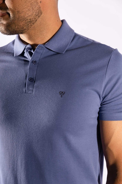 Polo MC Logo Omega Azul Calvin Klein