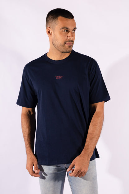 Camiseta MC Over Location Azul Marinho Calvin Klein