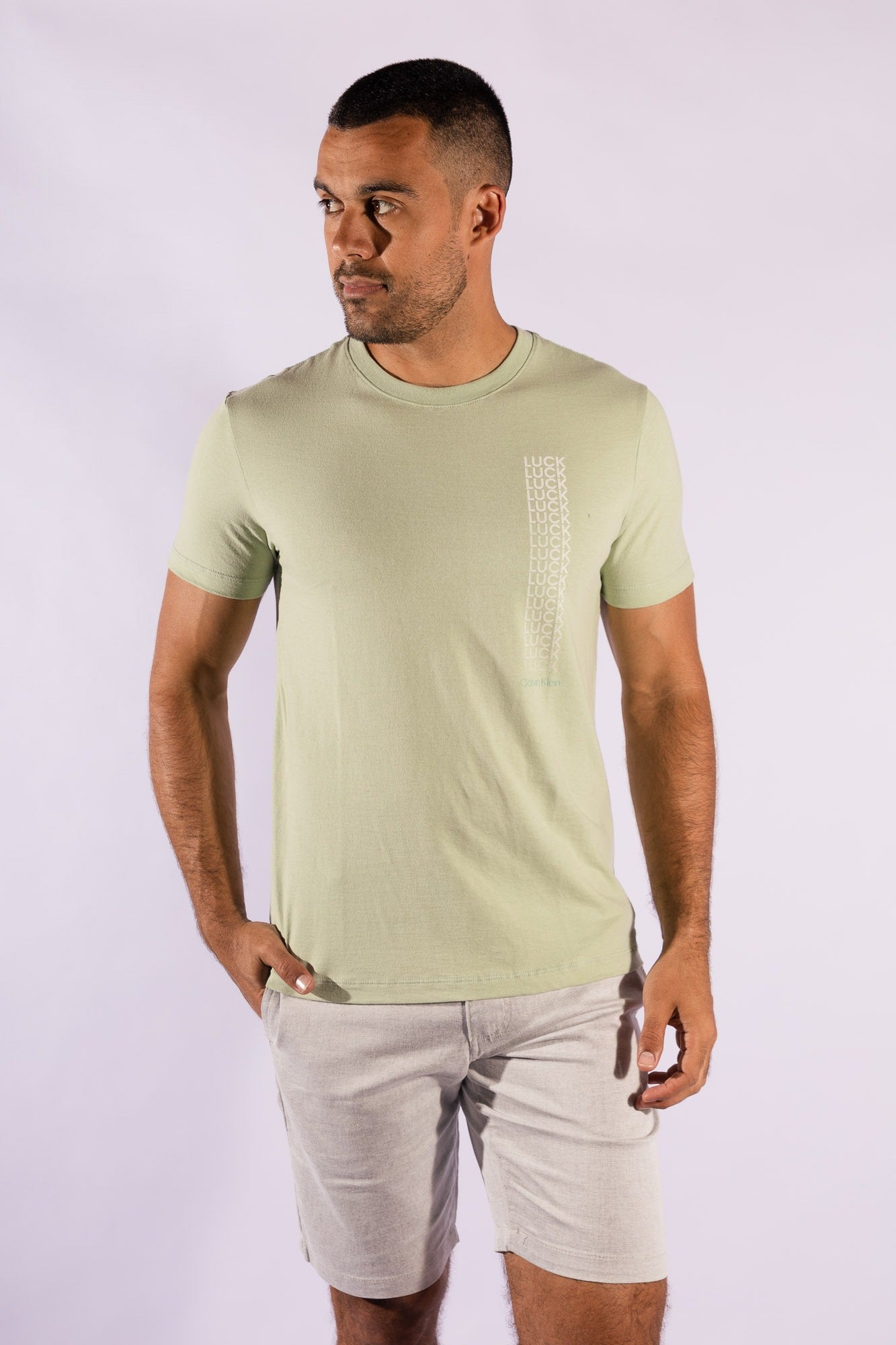 Camiseta MC New Year Luck Verde Agua Calvin Klein