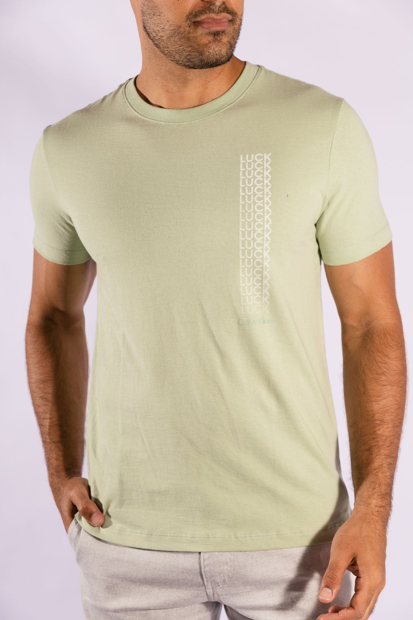 Camiseta MC New Year Luck Verde Agua Calvin Klein