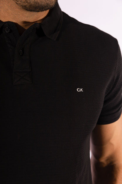 Polo MC Relevo Calvin Klein Preta