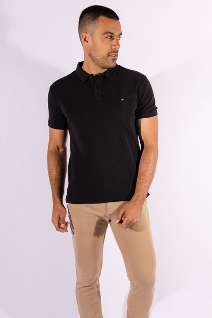 Polo MC Relevo Calvin Klein Preta