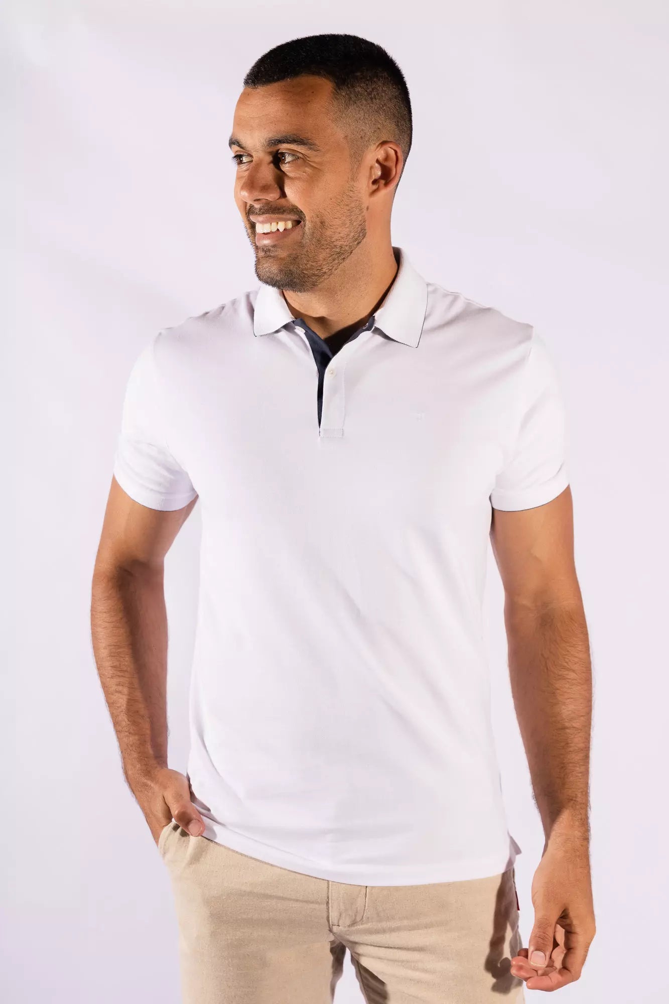 Polo MC Contrastes Branca Calvin Klein