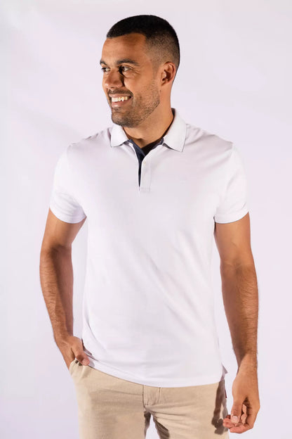 Polo MC Contrastes Branca Calvin Klein