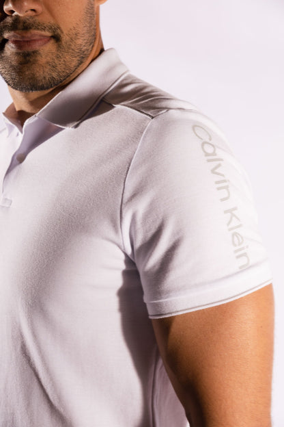 Polo Piquet Branca Calvin Klein