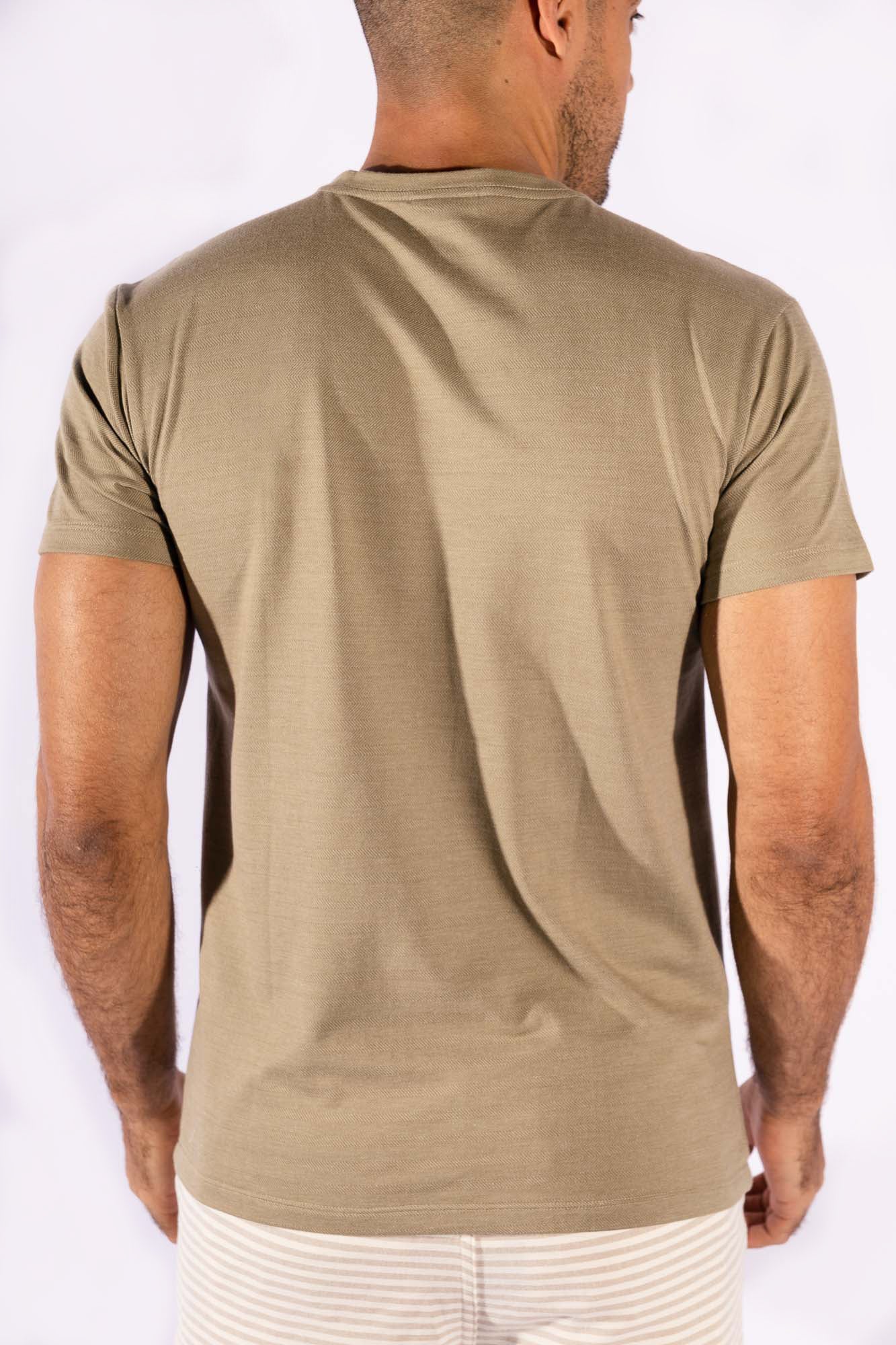 Camiseta Espinha de Peixe Verde Militar Reserva