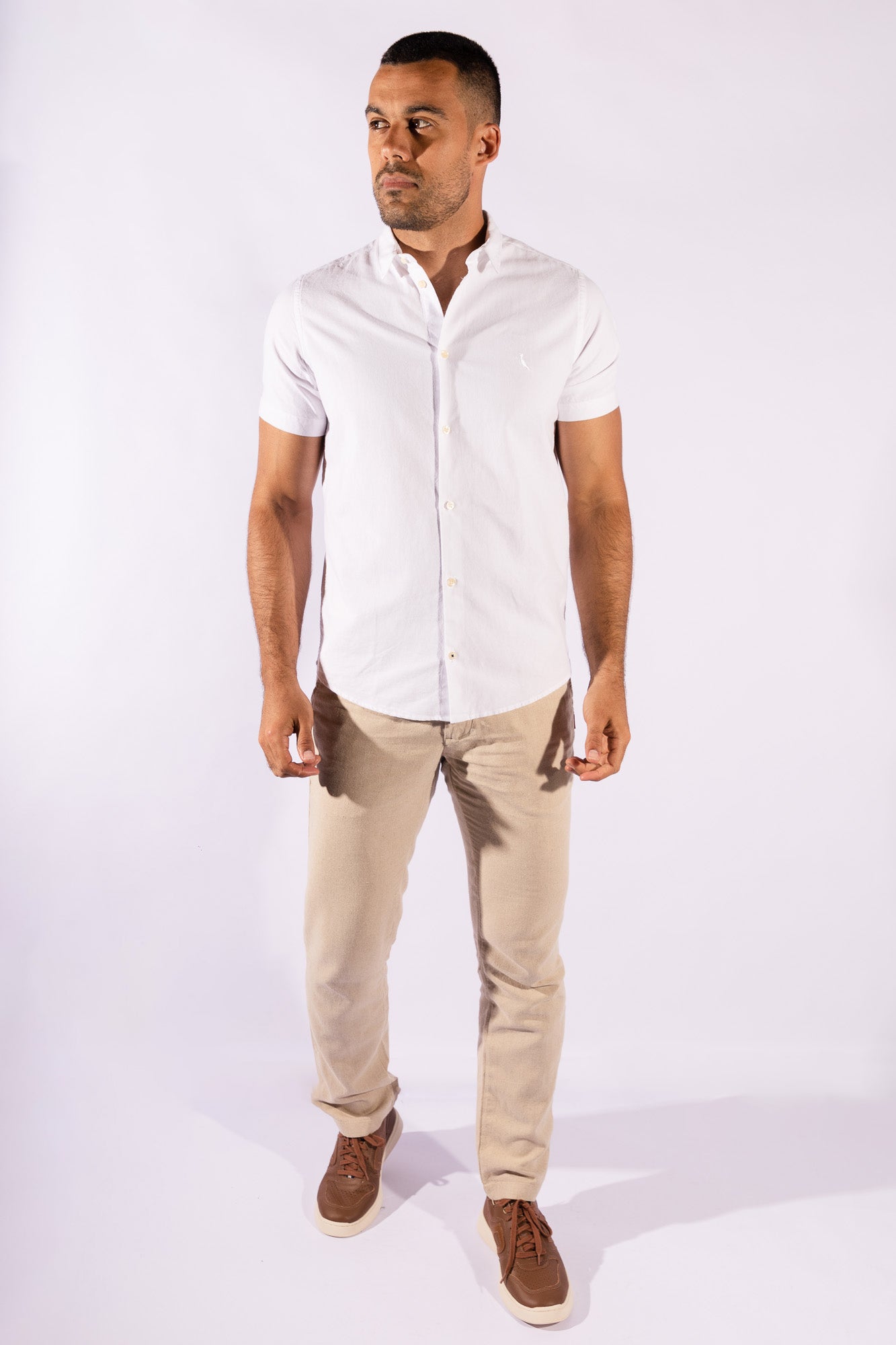 Camisa MC Oxford Color Branca Reserva