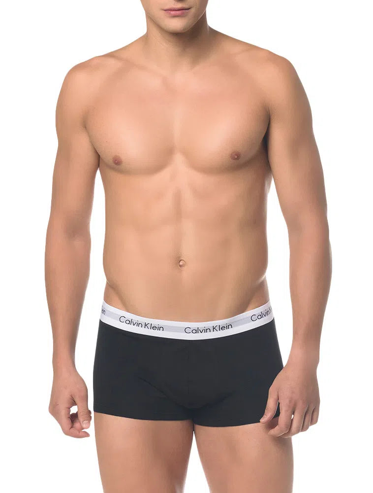 Kit 3 Cuecas Low Rise Trunk Preto Calvin Klein